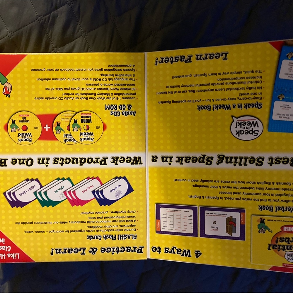 Adidas Yellow and Red Fast Track Language Book